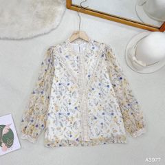 Áo Sơ Mi Tơ Ren Camelia A3977