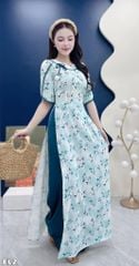 Áo Dài Mộc Miên Kèm Phụ Kiện AD3109 (Áo lẻ)