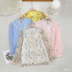 Áo Sơ Mi Tơ Ren Camelia A3977