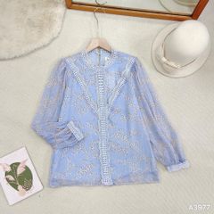 Áo Sơ Mi Tơ Ren Camelia A3977