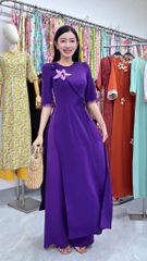 Áo Dài Hoa Ly Kép AD3105 (Áo lẻ)