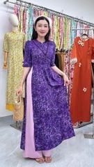 Áo Dài Tằm Gãy Nút Bọc Đôi AD1519 (Áo lẻ)