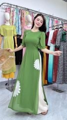 Áo Dài 4 Tà Rẻ Quạt AD3136 (Áo lẻ)
