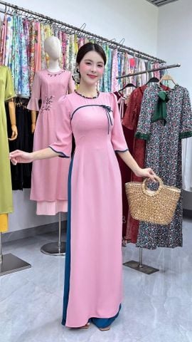 Áo Dài Hạt Ngọc Gỗ AD3132 (Áo lẻ)