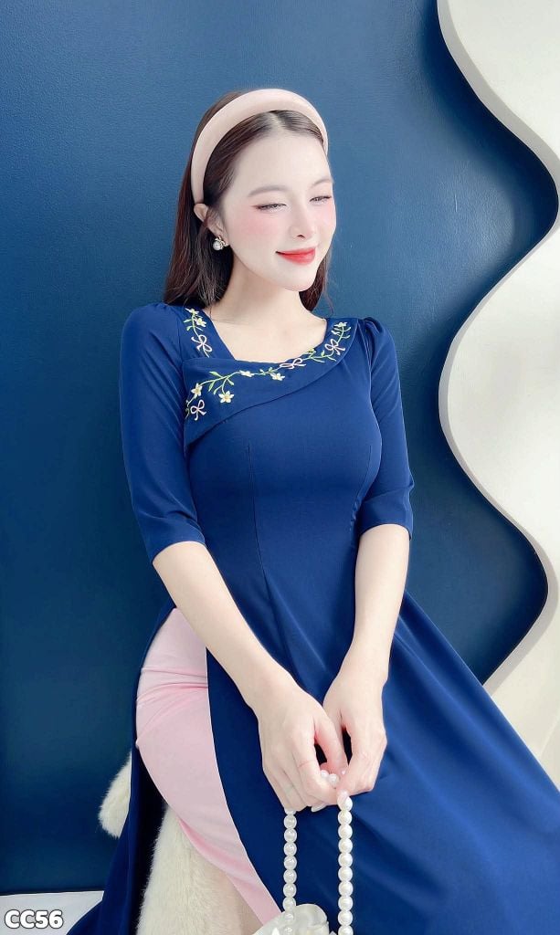Áo Dài Nơ Mơ Màng AD3051 (Áo lẻ)