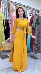 Áo Dài Hoa Cúc Love AD3123 (Áo lẻ)