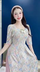 Áo Dài TUỔI BÉ THƠ Kèm Phụ Kiện AD9002.2996 (áo lẻ)