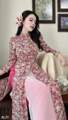 Áo Dài Tứ Thân 3 Tà Nút Bọc AD9003.1406 (áo lẻ)