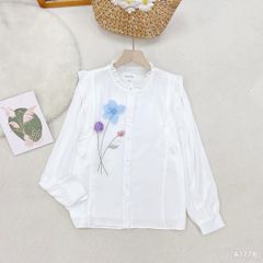 Áo Sơ Mi Hoa Voan Nổi A1778 (Áo lẻ)