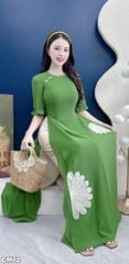 Áo Dài 4 Tà Rẻ Quạt AD3136 (Áo lẻ)