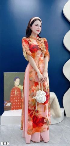 Áo Dài 4 Tà Nơ Japan AD3130 (Áo lẻ)