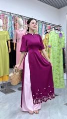 Áo Dài Hoa Rơi Lững Lờ AD3076 (Áo lẻ)