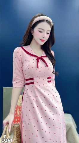 Áo Dài Bi Mocha Kèm Phụ Kiện AD3121 (Áo lẻ)