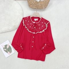 Áo Sơ Mi Cổ Bèo Marie A3978 (Áo lẻ)