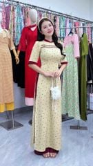Áo Dài Dấu Ấn Mặt Trời Kèm Phụ Kiện AD3146 (Áo lẻ)