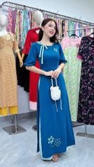 Áo Dài Hoa 6 Cánh Kèm Phụ Kiện AD3113 (Áo lẻ)