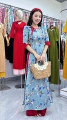 Áo Dài Vườn Địa Đàng Kèm Phụ Kiện AD2010 (Áo lẻ)
