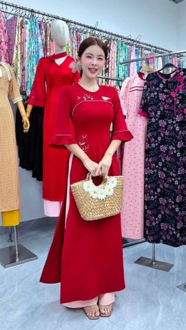 Áo Dài Họa Mi Líu Lo AD3148 (Áo lẻ)