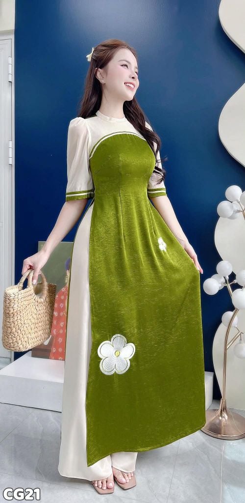 Áo Dài Bông Mai May Mắn AD3152 (Áo lẻ)