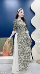 Áo Dài 4 Tà Chúm Chím Kèm Phụ Kiện AD3042 (Áo lẻ)