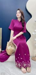 Áo Dài Hoa Rơi Lững Lờ AD3076 (Áo lẻ)