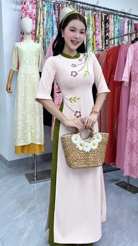 Áo Dài Hoa Rơi Bên Thềm AD3153 (Áo lẻ)