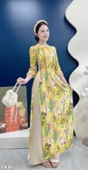 Áo Dài Nơ Ngọc Xoắn AD3102 (Áo lẻ)
