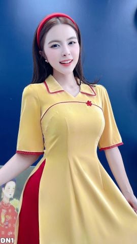 Áo Dài Hoa Màu Nhung AD3149 (Áo lẻ)