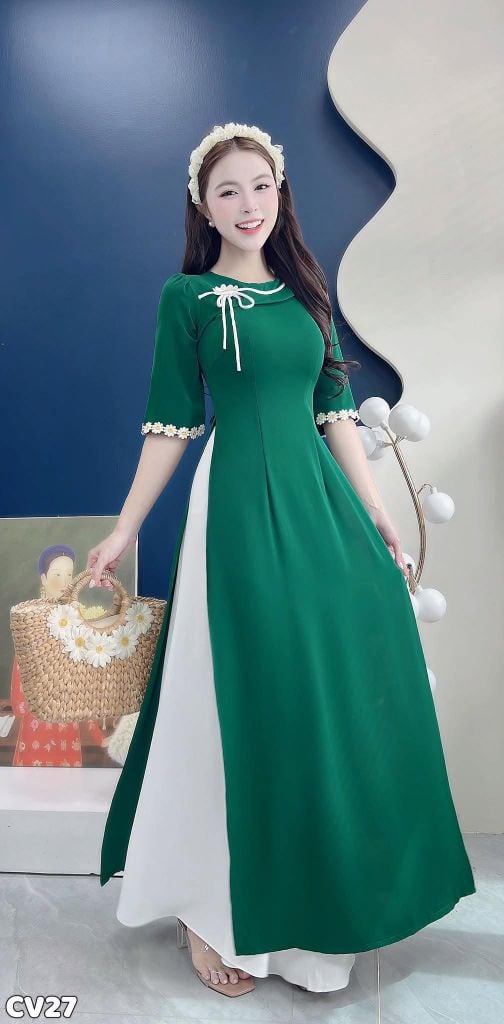Áo Dài Hạ Cúc AD3104 (Áo lẻ)