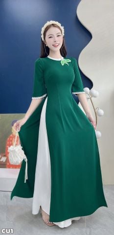 Áo Dài 3 Lá Cỏ AD3142 (Áo lẻ)
