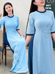 Áo Dài Hoa Thêu Mocha AD3134 (Áo lẻ)