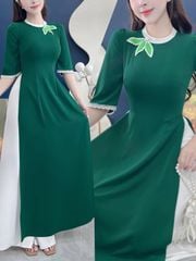 Áo Dài 3 Lá Cỏ AD3142 (Áo lẻ)