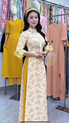 Áo Dài Ren Vòng Cung Kèm Phụ Kiện AD3151 (Áo lẻ)