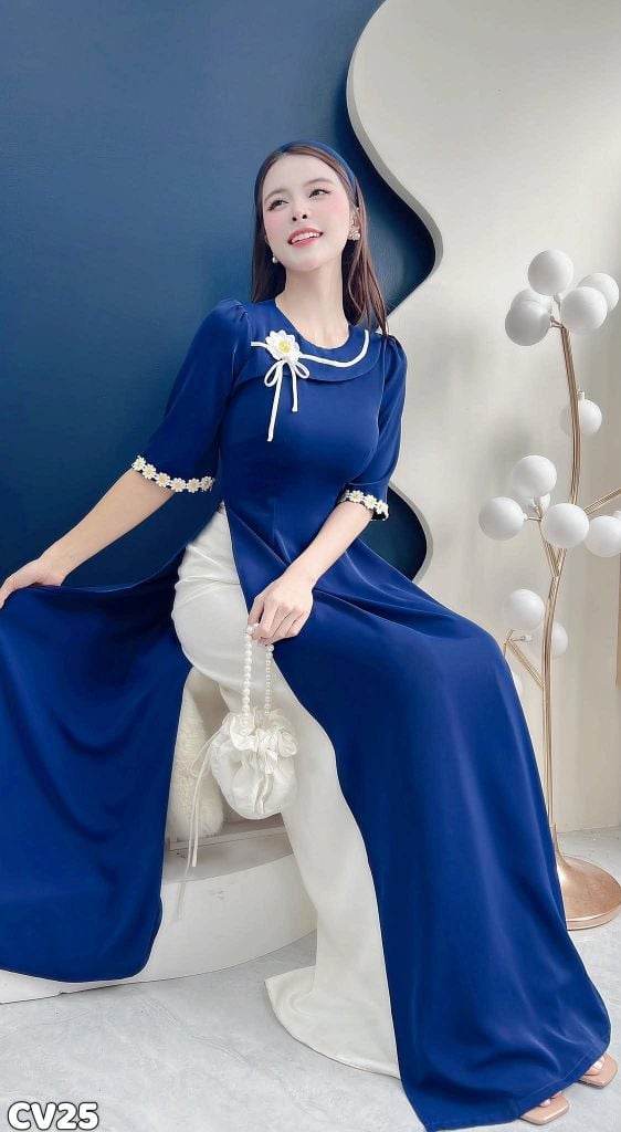 Áo Dài Hạ Cúc AD3104 (Áo lẻ)