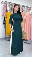 Áo Dài Mặt Trăng Ruby Kèm Phụ Kiện+Dây Trong AD3093 (Áo lẻ)