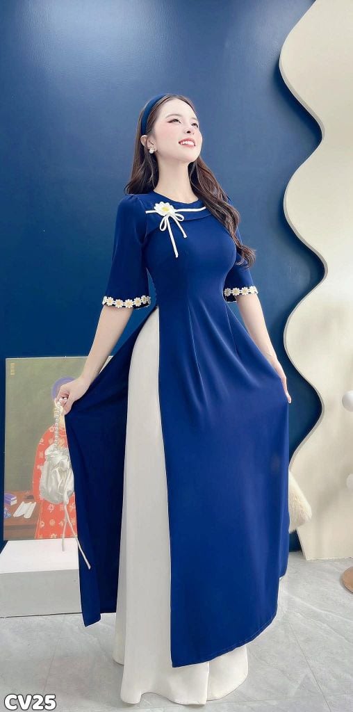 Áo Dài Hạ Cúc AD3104 (Áo lẻ)