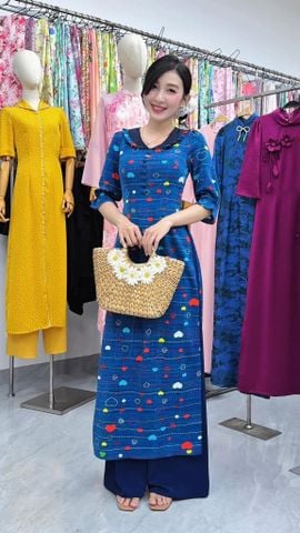 Áo Dài Cổ Li Đều AD3156 (Áo lẻ)