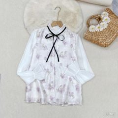 Áo Sơ Mi Hồng Giấy Tay Tơ A3987 (Áo lẻ)
