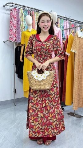 Áo Dài Cổ Li Đều AD3156 (Áo lẻ)