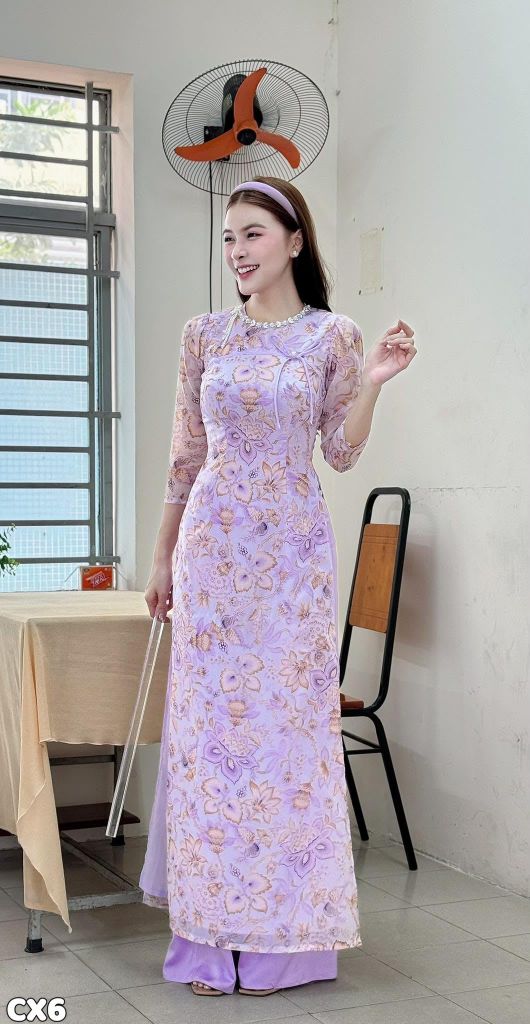 Áo Dài 4 Tà Dạ Lan AD3159 (Áo lẻ)