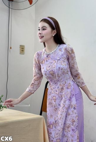 Áo Dài 4 Tà Dạ Lan AD3159 (Áo lẻ)
