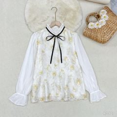 Áo Sơ Mi Hồng Giấy Tay Tơ A3987 (Áo lẻ)