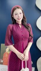 Áo Dài 4 Tà Đồng Hoa AD3053 (Áo lẻ)