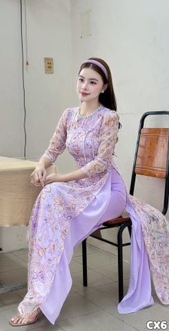 Áo Dài 4 Tà Dạ Lan AD3159 (Áo lẻ)