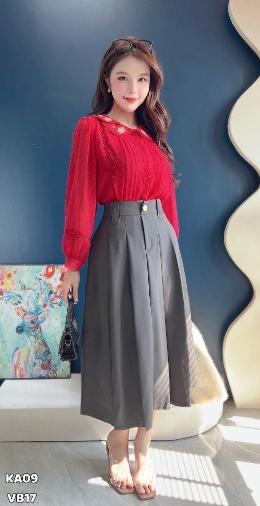 Áo Sơ Mi Hoa Cúc Hồng AT9002.2916