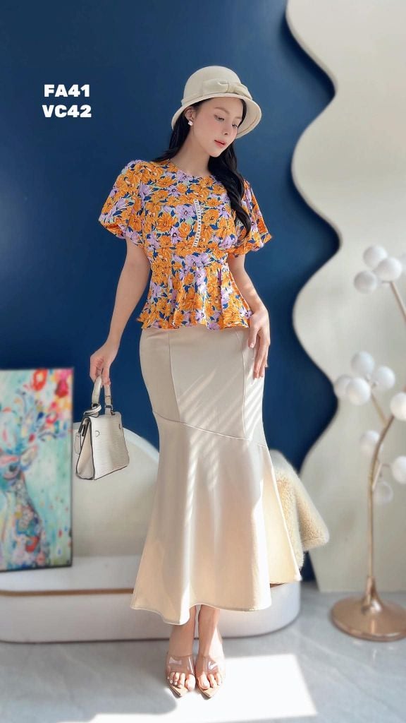 Áo Peplum Hoa R.U.N.G A9002.8024