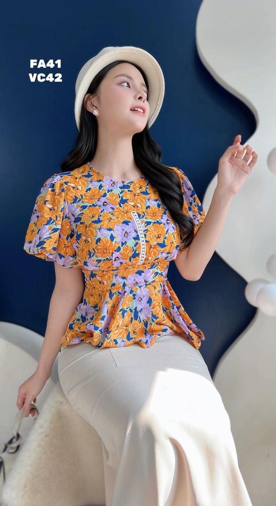 Áo Peplum Hoa R.U.N.G A9002.8024