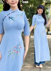 Áo Dài Cành Liễu Chim Én AD3160 (Áo lẻ)