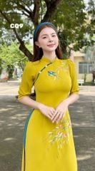 Áo Dài Cành Liễu Chim Én AD3160 (Áo lẻ)