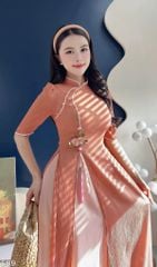 Áo Dài 4 Tà CÀNH LỘC XUÂN Kèm Phụ Kiện AD2995 (Áo lẻ)